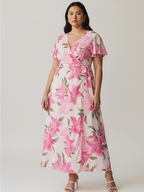 shein pink and green dress | Dresses | White Striped Tiered Midi Xl Ruffle Sleeve Peasant Tiered Boho Chic Dresses: Bodycon Dresses